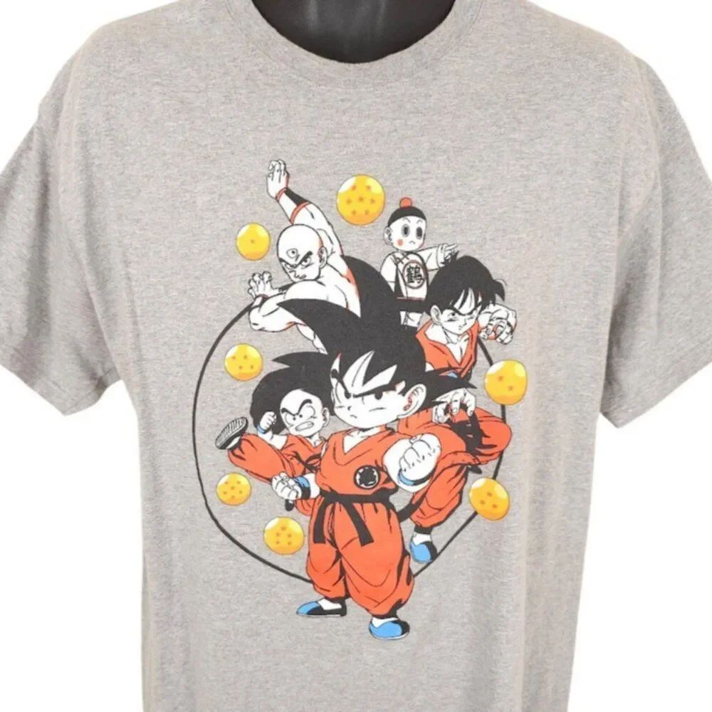 Dragon Ball Z T Shirt Mens Size Large Gray Japanese Anime Toei Animation